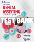 Test Bank For Dental Assisting: A Comprehensive Approach - 6th - 2023 All Chapters