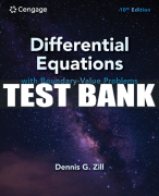 Test Bank For Differential Equations with Boundary-Value Problems - 10th - 2024 All Chapters