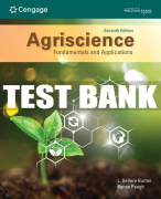 Test Bank For Agriscience Fundamentals & Applications, 7th Student Edition - 7th - 2024 All Chapters