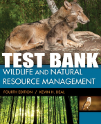 Test Bank For Wildlife & Natural Resource Management - 4th - 2017 All Chapters