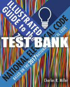 Test Bank For Illustrated Guide to the National Electrical Code - 7th - 2018 All Chapters