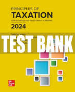 Test Bank For Principles of Taxation for Business and Investment Planning 2024 Edition, 27th Edition All Chapters