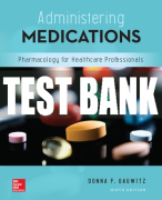 Test Bank For Administering Medications, 9th Edition All Chapters