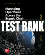 Test Bank For Managing Operations Across the Supply Chain, 4th Edition All Chapters