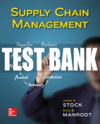 Test Bank For Supply Chain Management, 1st Edition All Chapters
