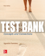 Test Bank For Biological Anthropology: Concepts and Connections, 3rd Edition All Chapters