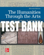 Test Bank For The Humanities through the Arts, 11th Edition All Chapters
