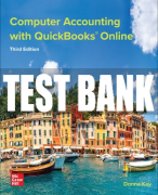 Test Bank For Computer Accounting with QuickBooks Online, 3rd Edition All Chapters