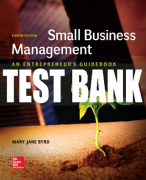 Test Bank For Small Business Management: An Entrepreneur's Guidebook, 8th Edition All Chapters