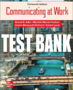 Test Bank For Communicating at Work, 13th Edition All Chapters