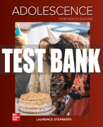 Test Bank For Adolescence, 13th Edition All Chapters