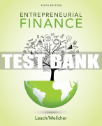 Test Bank For Entrepreneurial Finance - 6th - 2018 All Chapters