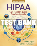 Test Bank For HIPAA for Health Care Professionals - 2nd - 2018 All Chapters