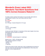 Wonderlic Exam Latest 2023 Wonderlic Test Bank Questions And 100% Correct Answers Rated A+