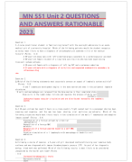  MN 551 Unit 2 QUESTIONS    AND ANSWERS RATIONABLE 2023.