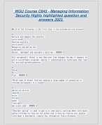 WGU Course C843 - Managing Information Security Highly highlighted question and answers 2023