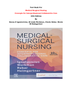 Test Bank Medical Surgical Nursing 10th Edition   By Donna D Ignatavicius, M Linda Workman, Cherie Rebar, Nicole M Heimgartner Chapter 1-69 | Complete Guide A+