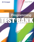 Test Bank For Programming Logic & Design, Comprehensive - 9th - 2018 All Chapters