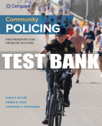 Test Bank For Community Policing: Partnerships for Problem Solving - 8th - 2018 All Chapters