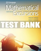 Test Bank For Mathematical Excursions - 4th - 2018 All Chapters