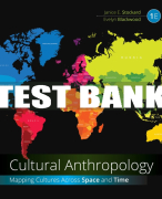 Test Bank For MindTap for Cultural Anthropology: Mapping Cultures Across Space and Time - 1st - 2018 All Chapters