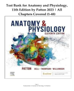Test Bank for Anatomy and Physiology, 11th Edition by Patton 2023 | All Chapters Covered (1-48)