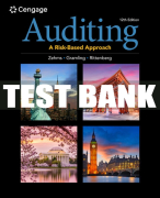 Test Bank For Auditing: A Risk Based-Approach - 12th - 2024 All Chapters