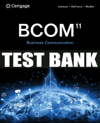 Test Bank For BCOM - 11th - 2024 All Chapters