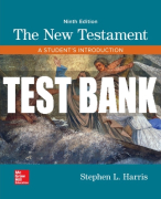 Test Bank For The New Testament: A Student's Introduction, 9th Edition All Chapters