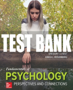 Test Bank For Fundamentals of Psychology: Perspectives and Connections, 1st Edition All Chapters