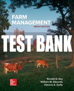 Test Bank For Farm Management, 9th Edition All Chapters