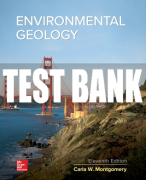 Test Bank For Environmental Geology, 11th Edition All Chapters
