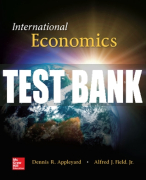 Test Bank For International Economics, 9th Edition All Chapters