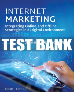 Test Bank For MindTap for Internet Marketing - 4th - 2018 All Chapters