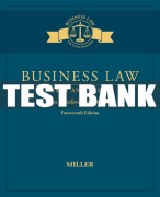 Test Bank For Law, Business, and Society, 13th Edition All Chapters