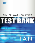 Test Bank For Finite Mathematics for the Managerial, Life, and Social Sciences - 12th - 2018 All Chapters