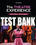 Test Bank For The Theatre Experience, 15th Edition All Chapters