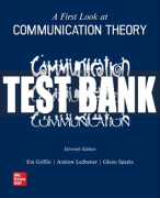 Test Bank For A First Look at Communication Theory, 11th Edition All Chapters