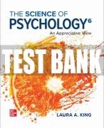 Test Bank For The Science of Psychology: An Appreciative View, 6th Edition All Chapters