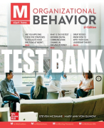 Test Bank For M: Organizational Behavior, 5th Edition All Chapters
