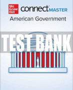 Test Bank For Connect Master: American Government OLA, 1st Edition All Chapters